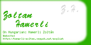 zoltan hamerli business card